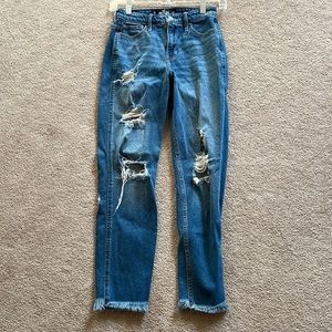 Hollister Girls High Rise Mom Jeans Size 0R
